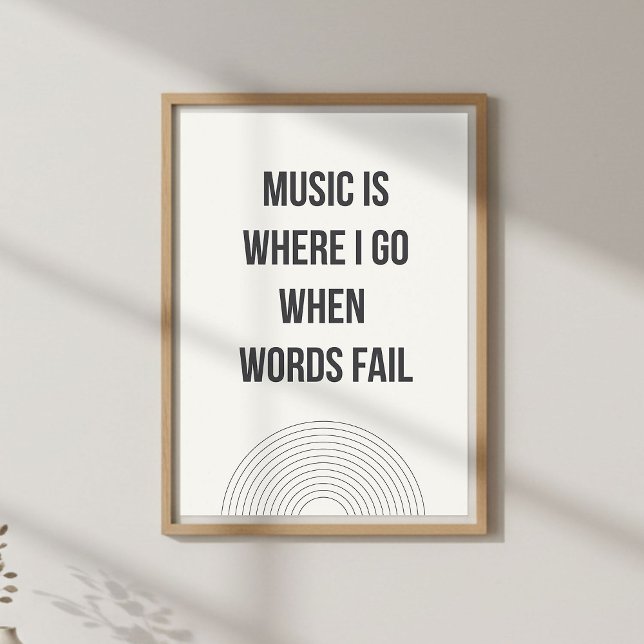 Póster Minimal music lover quote (Subido por el creador)