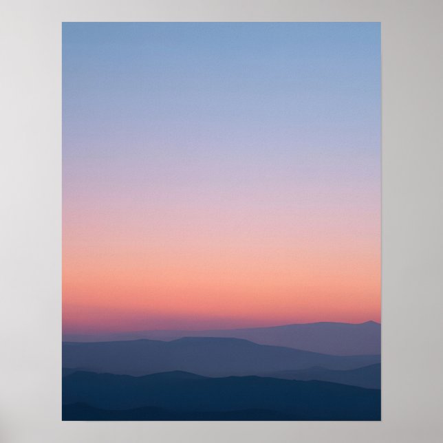 Póster Minimal Twilight Sky Landscape Art Print (Frente)