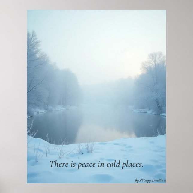 Póster Minimal Winter Calm Poster – Neutral Wall Art (Frente)