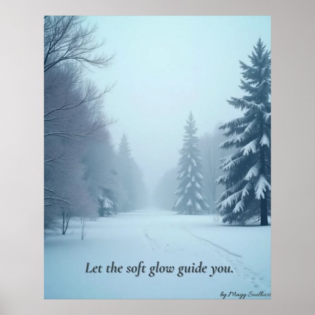 Póster Minimal Winter Calm Poster – Neutral Wall Art (Frente)