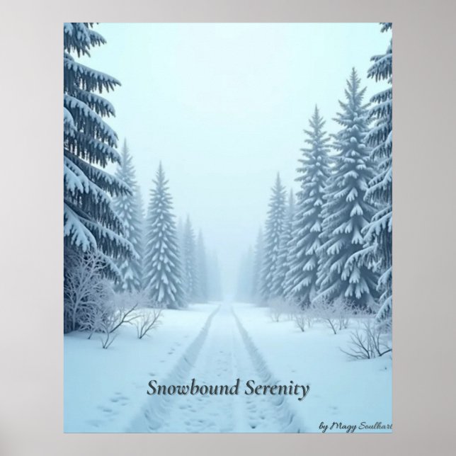 Póster Minimal Winter Calm Poster – Neutral Wall Art (Frente)