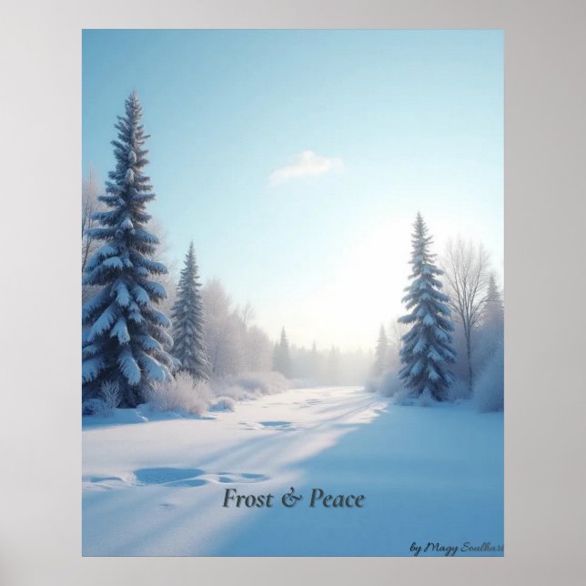 Póster Minimal Winter Calm Poster – Neutral Wall Art (Frente)