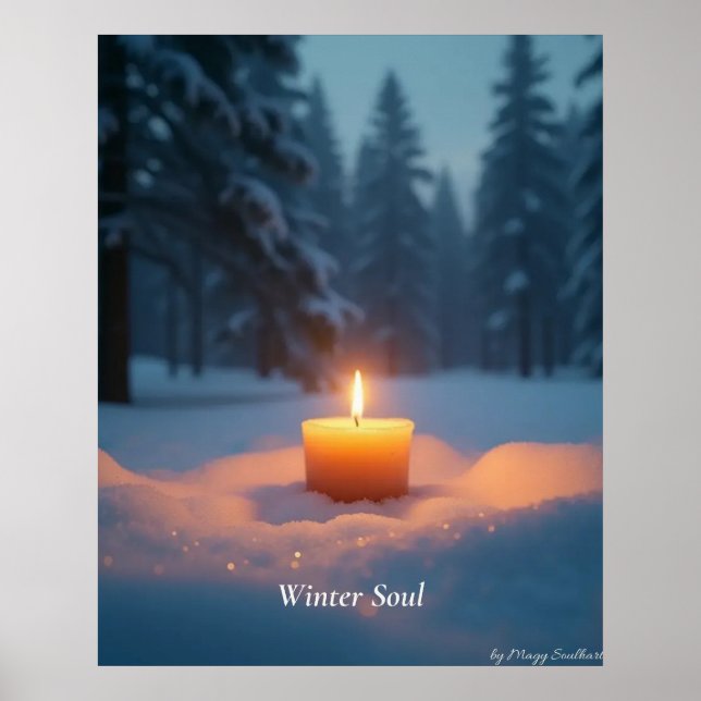 Póster Minimal Winter Calm Poster – Neutral Wall Art (Frente)