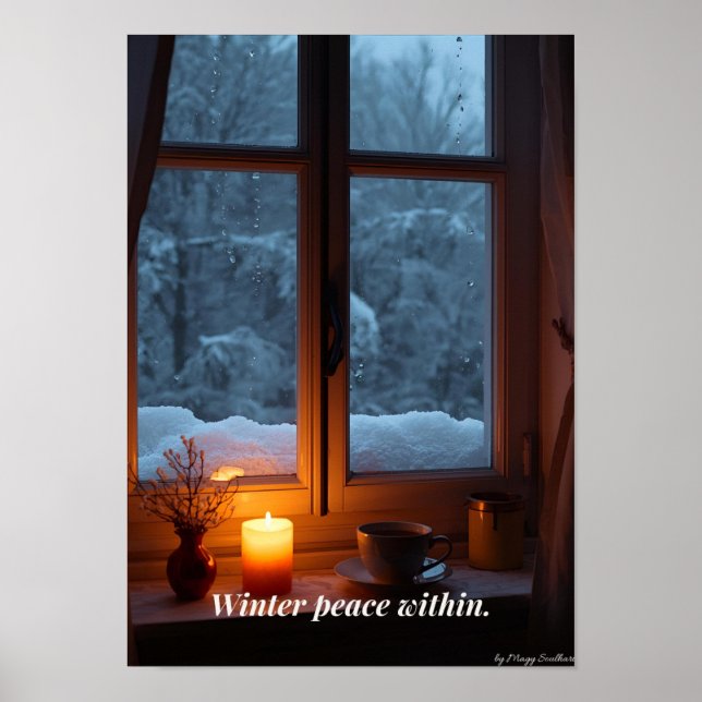 Póster Minimal Winter Calm Poster – Neutral Wall Art (Frente)