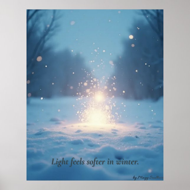 Póster Minimal Winter Calm Poster – Neutral Wall Art (Frente)