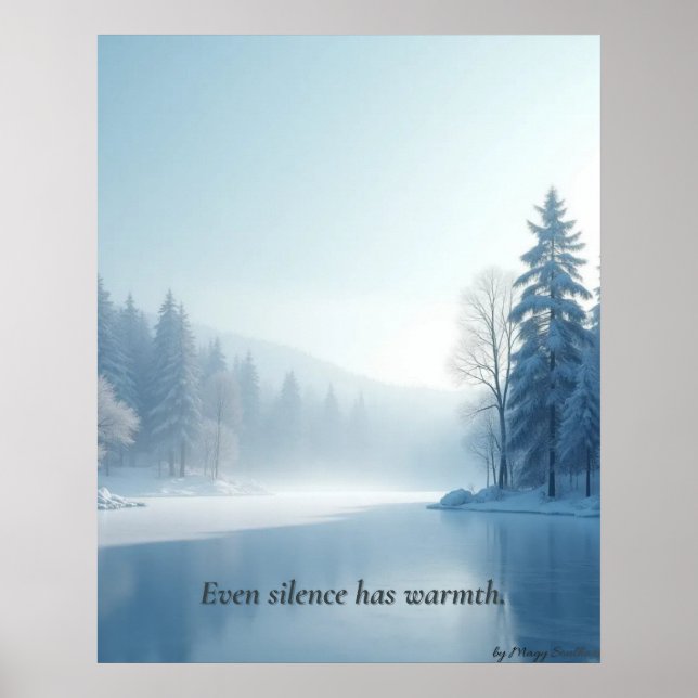 Póster Minimal Winter Calm Poster – Neutral Wall Art (Frente)