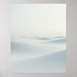 Póster Minimal Winter Snow Landscape Art Print