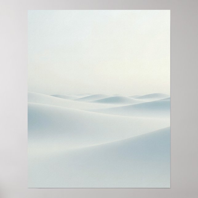 Póster Minimal Winter Snow Landscape Art Print (Frente)