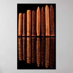Póster Minimalism negro del Vip de los cigarros de Habana
