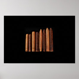 Póster Minimalismo al tabaco de cigarro cubano