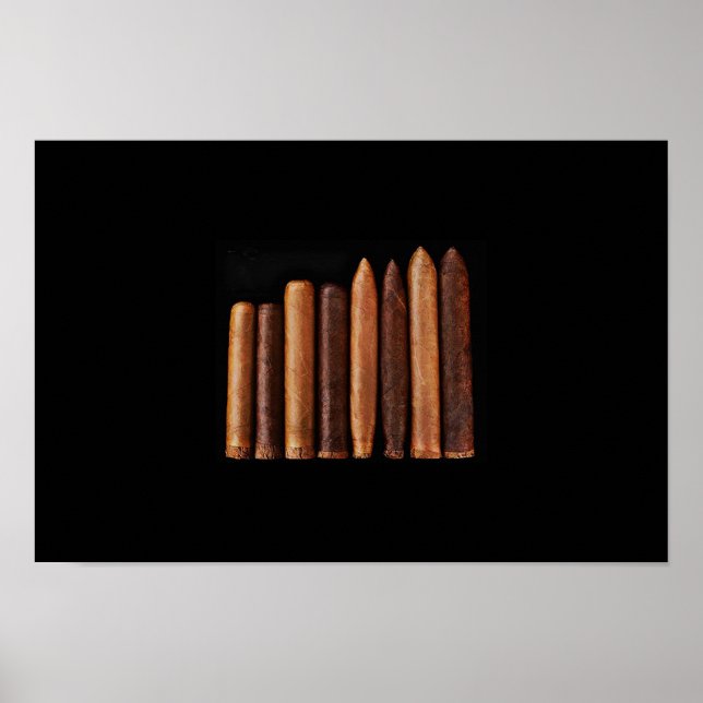 Póster Minimalismo al tabaco de cigarro cubano (Frente)
