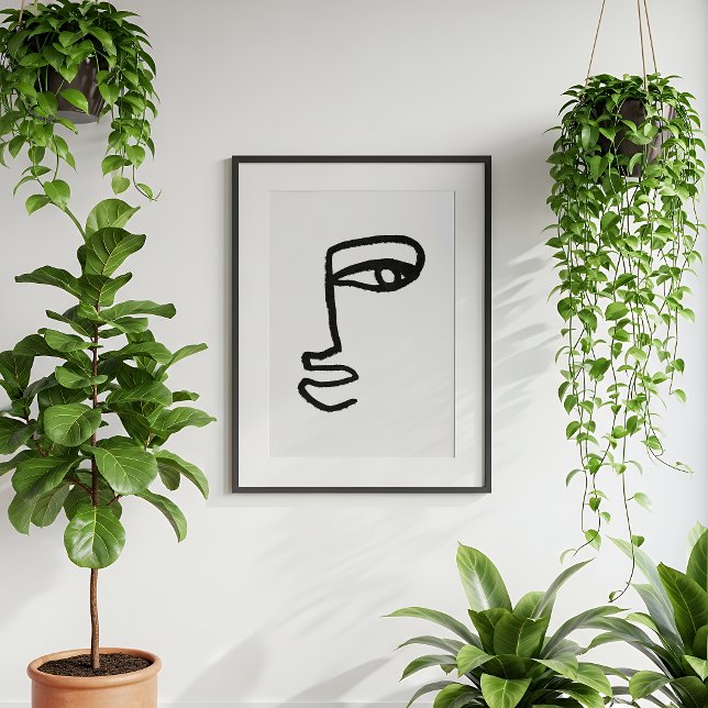 Póster Minimalist Abstract Face Line Art  (Subido por el creador)