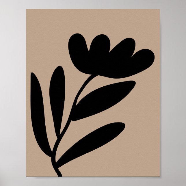 Póster Minimalist Abstract Flower Matisse Style (Frente)