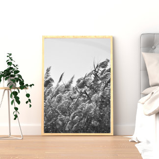 Póster Minimalist abstract nature print black and white