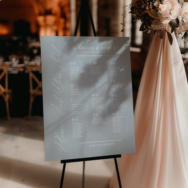Póster Minimalist Alphabetical Wedding Seating Chart (Subido por el creador)