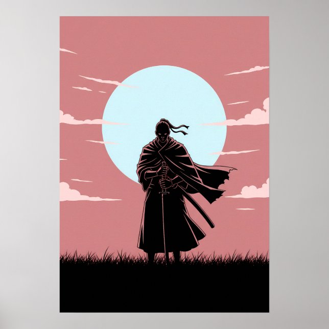Póster Minimalist Anime Ronin (Frente)