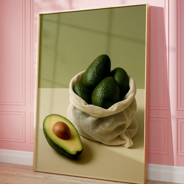 Póster Minimalist Avocado Kitchen Wall Art Poster (Subido por el creador)