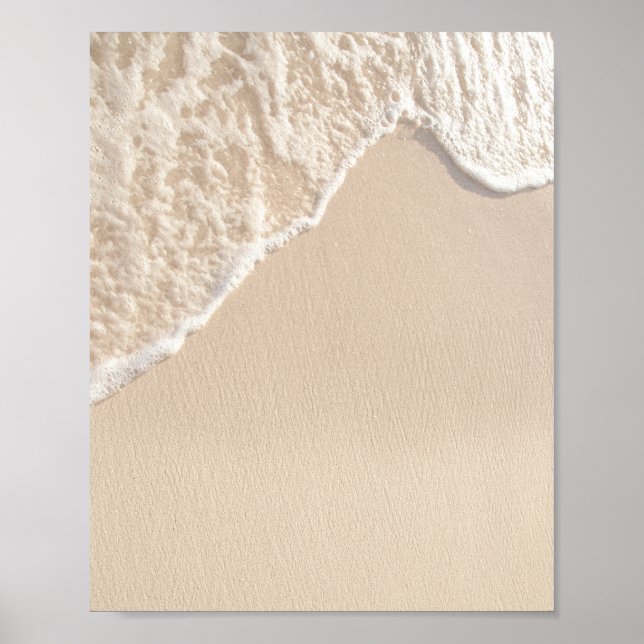 Póster Minimalist Beach Wave Ocean Sand (Frente)