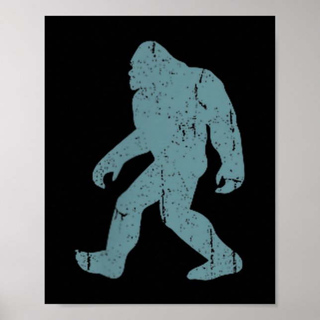 Póster Minimalist Bigfoot Cket Logo Sasquatch Cryptid Coo (Frente)