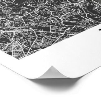 Póster Minimalist Black and White Tokyo Map Poster