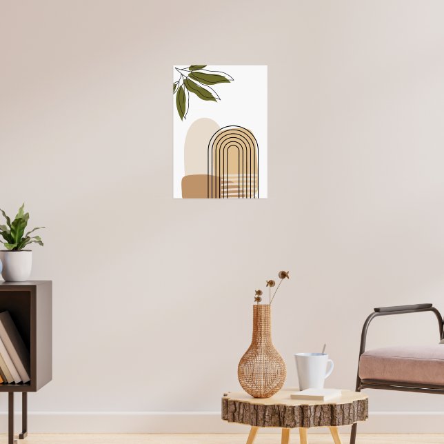 Póster Minimalist Boho Botanical Arch Poster earthly tone (Salón 3)