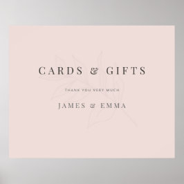 Póster Minimalist Botanical Sign Warm Blush