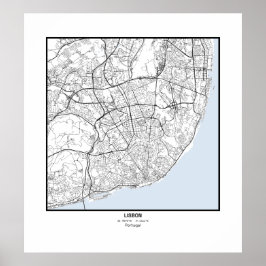 Póster Minimalist City Map Poster Line Art EUROPE