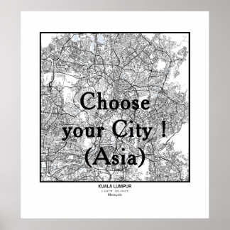 Póster Minimalist City Maps Poster Line Art ASIA