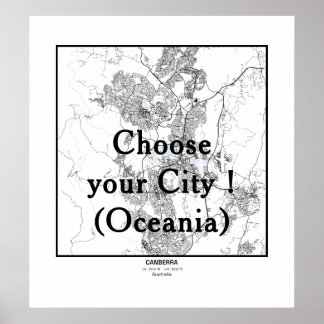 Póster Minimalist City Maps Poster Line Art OCEANIA