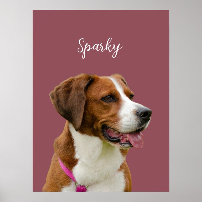 Póster Minimalist Dog Portrait Wall Art (Frente)