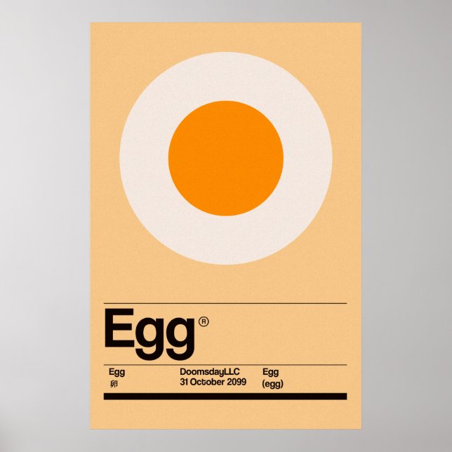 Póster Minimalist Egg (Frente)