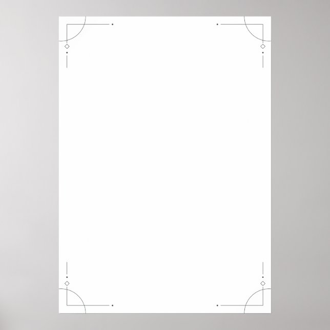 Póster Minimalist Geometric Wedding Seating Chart (Frente)