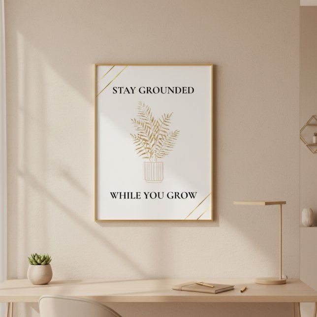Póster Minimalist Gold Botanical Quote Print Poster (Subido por el creador)