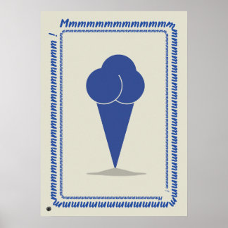 Póster Minimalist Ice Cream Art Print