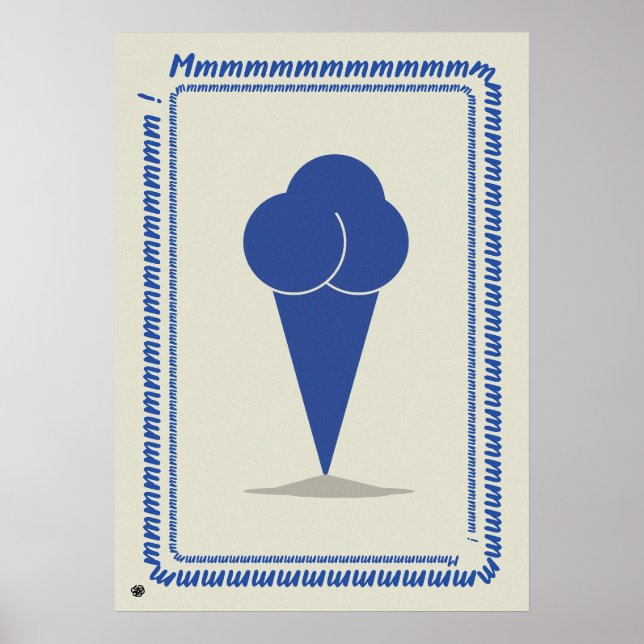 Póster Minimalist Ice Cream Art Print (Frente)
