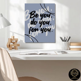 Póster Minimalist Inspirational Quote Poster Print - Blue