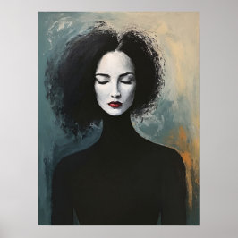 Póster Minimalist Lady Portrait Canvas Art