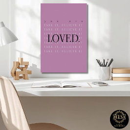 Póster Minimalist Love Quote Poster Print - berry