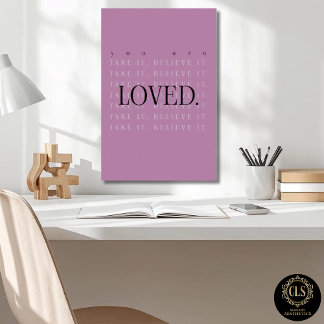 Póster Minimalist Love Quote Poster Print - berry