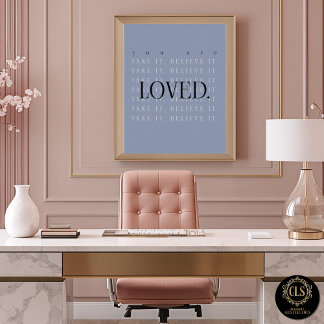 Póster Minimalist Love Quote Poster Print - blue