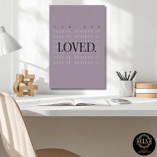 Póster Minimalist Love Quote Poster Print - mauve