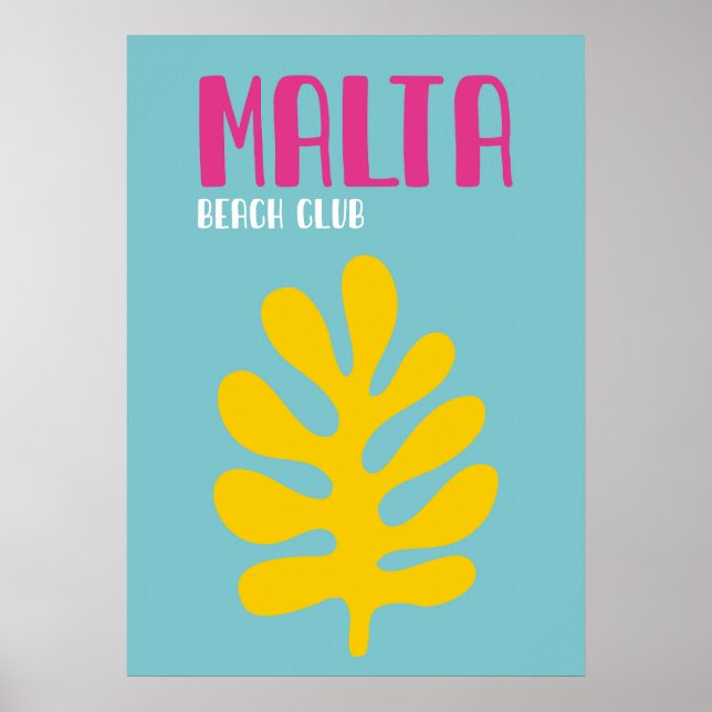 Póster Minimalist Malta Coastal Decor (Frente)