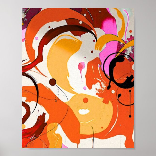 Póster Minimalist Modern Geometric Art Poster (Frente)