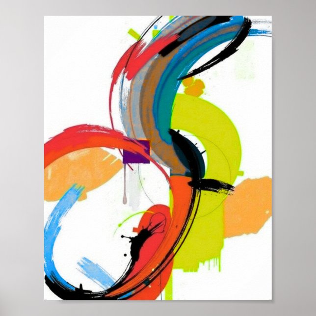 Póster Minimalist Modern Geometric Art Poster (Frente)