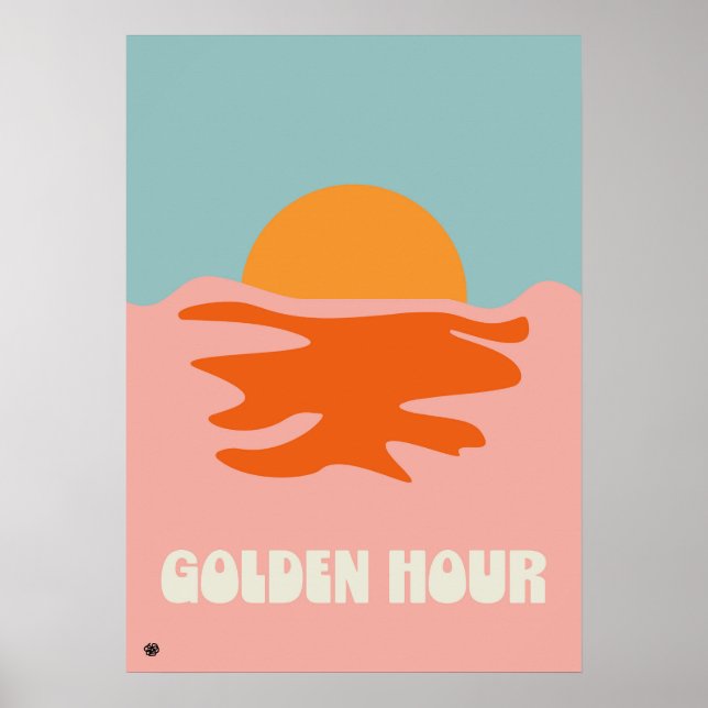 Póster Minimalist Modern Home Sunset Poster  (Frente)