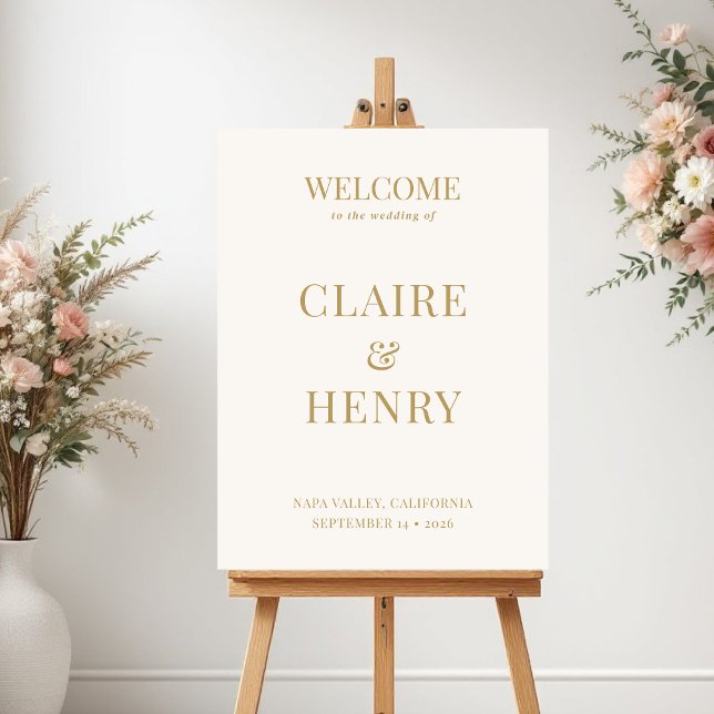 Póster Minimalist Modern Wedding Welcome Sign (Subido por el creador)