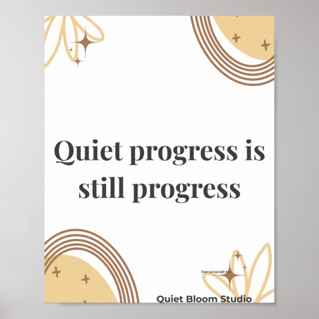 Póster Minimalist Motivation Quote (Frente)