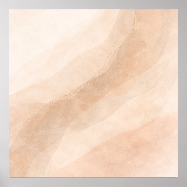 Póster Minimalist Neutral Abstract Wall Art – Beige Organ (Frente)