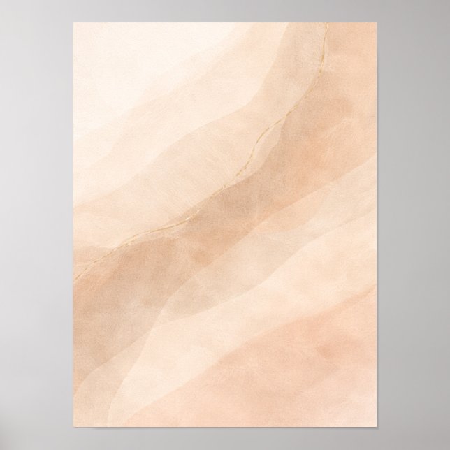 Póster Minimalist Neutral Abstract Wall Art – Beige Organ (Frente)