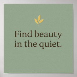 Póster Minimalist Sage Green Poster for Calm Spaces